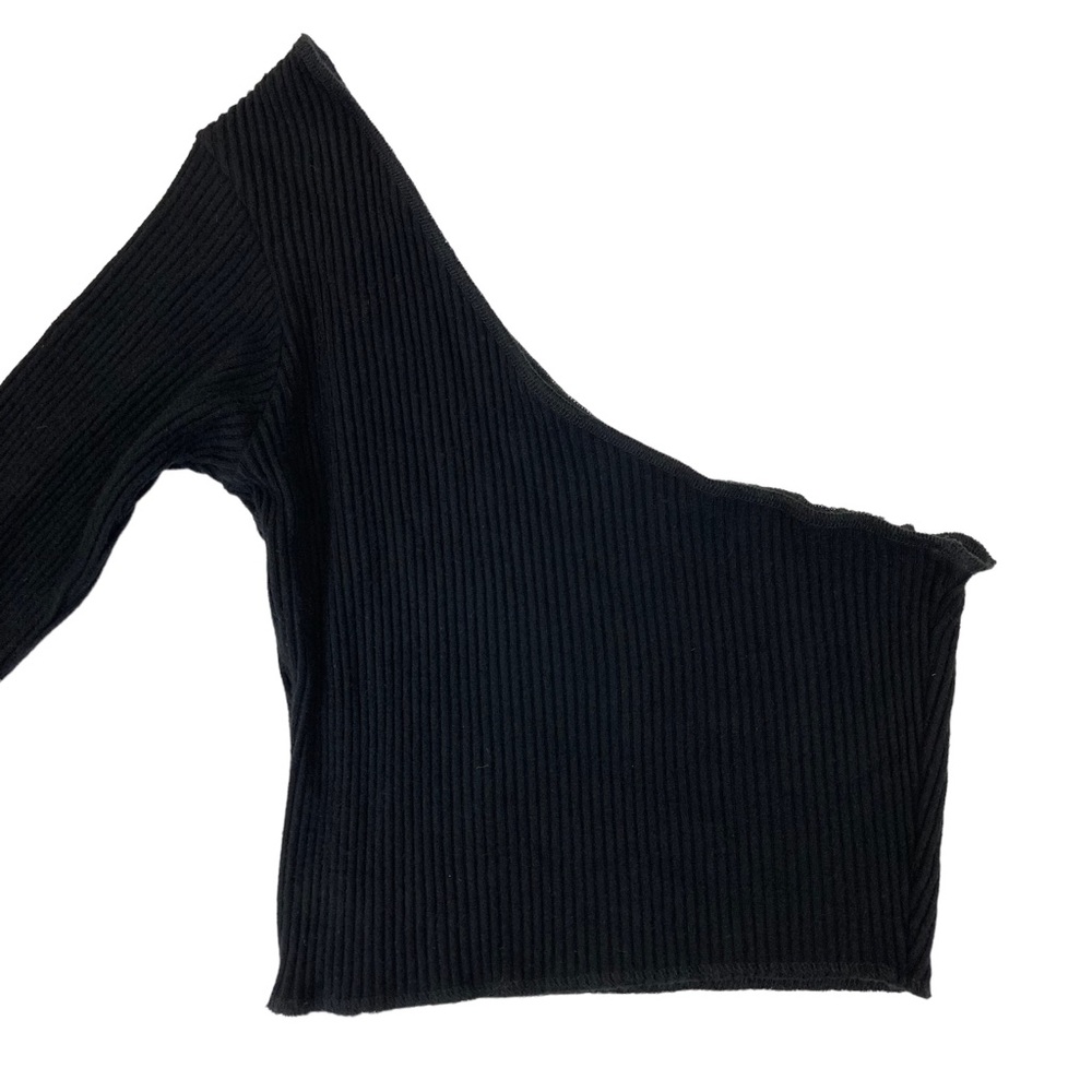 ARE YOU AM I One Shoulder Ribbed Top - Picture 4 of 7